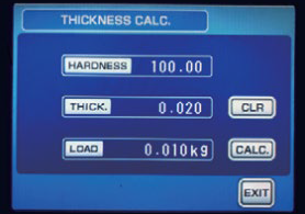 SPECIMEN THICKNESS CALCULATION