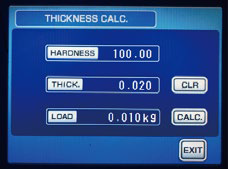 SPECIMEN THICKNESS CALCULATION